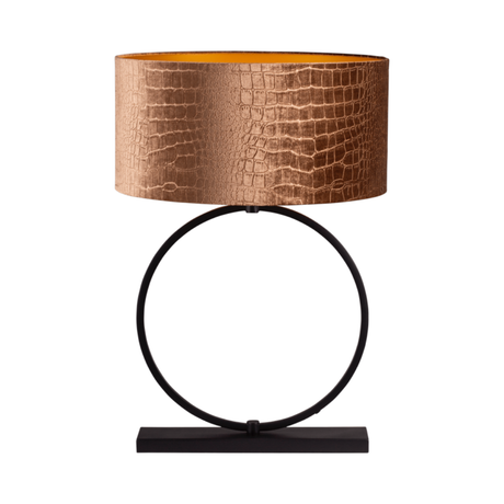 Devon fabric table lamp with black frame 76
