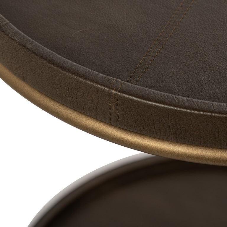Zillon bőr lerakóasztal Ø45