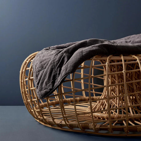 Nest rattan dohányzóasztal Ø130