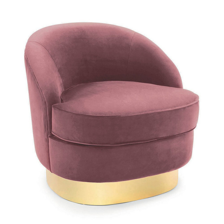 Round bársony fotel
