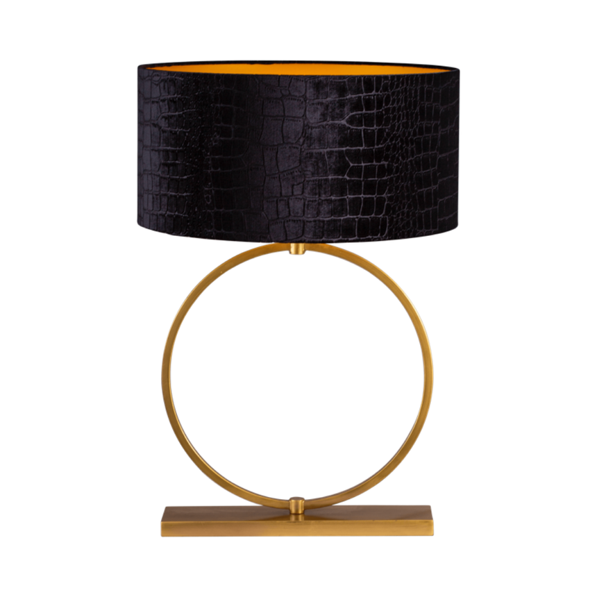 Devon fabric table lamp with bronze frame 76