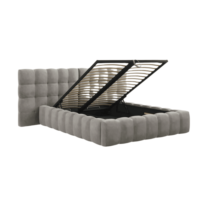 Mamaia wide velvet bed frame 140x200