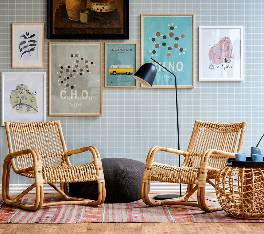 Curve rattan fotel