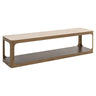Bloomville 2-door textile leather cabinet