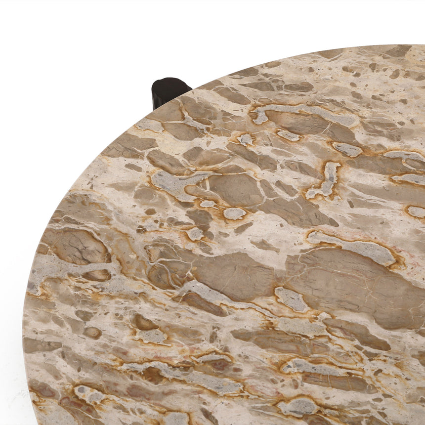 Kato dohányzóasztal – Mangófa vázzal és Tendua márvány tetőlappal