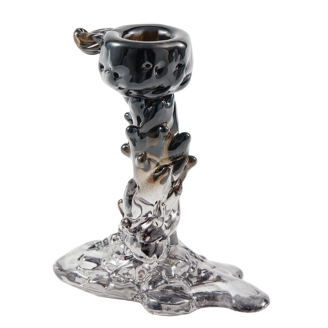 Drip glass candle holder 14cm