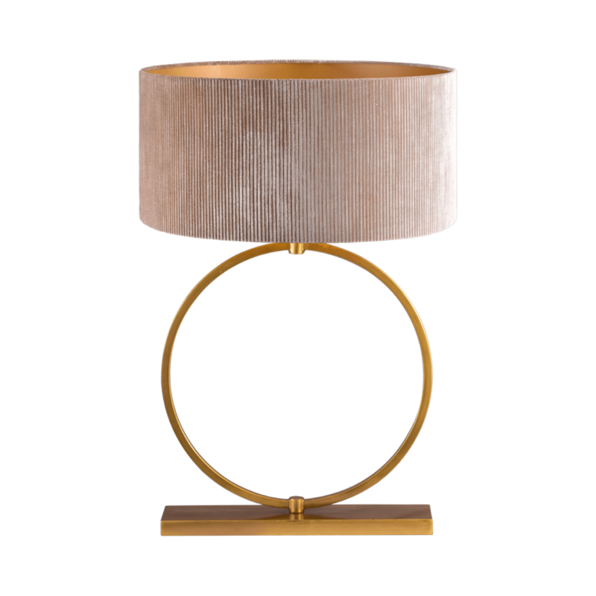 Devon fabric table lamp with bronze frame 76
