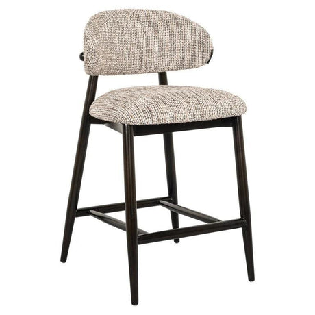 Cherry fabric low bar stool