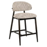 Cherry fabric low bar stool