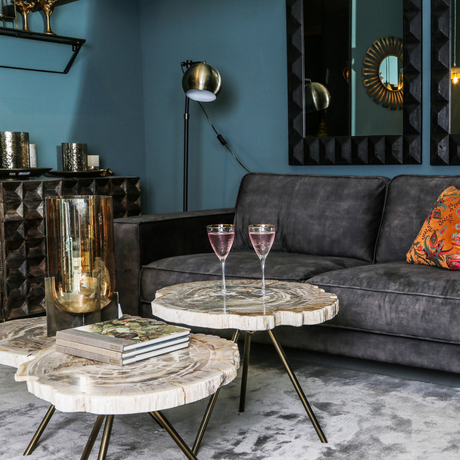 New Khine fa dohányzóasztal szettben