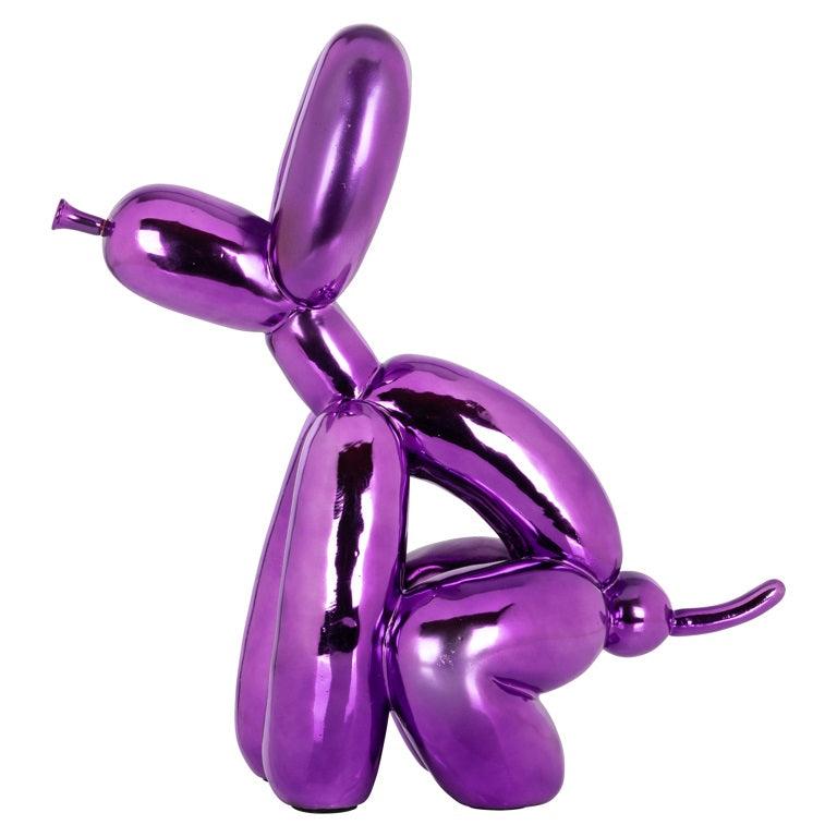 Dog purple műgyanta dekoráció - Dutch Home