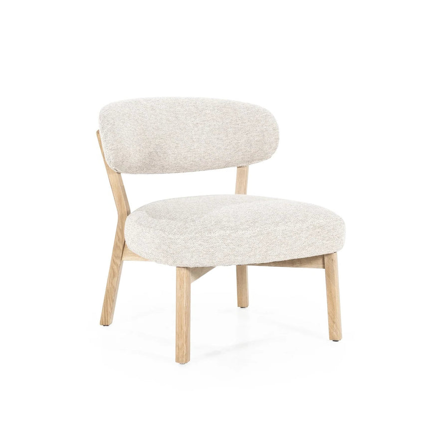 Mikky fabric chair with dark brown legs
