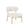 Mikky fabric chair with dark brown legs