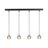 Bubbles 4-bulb glass pendant lamp
