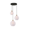 Lava 3-bulb dark gray glass pendant lamp