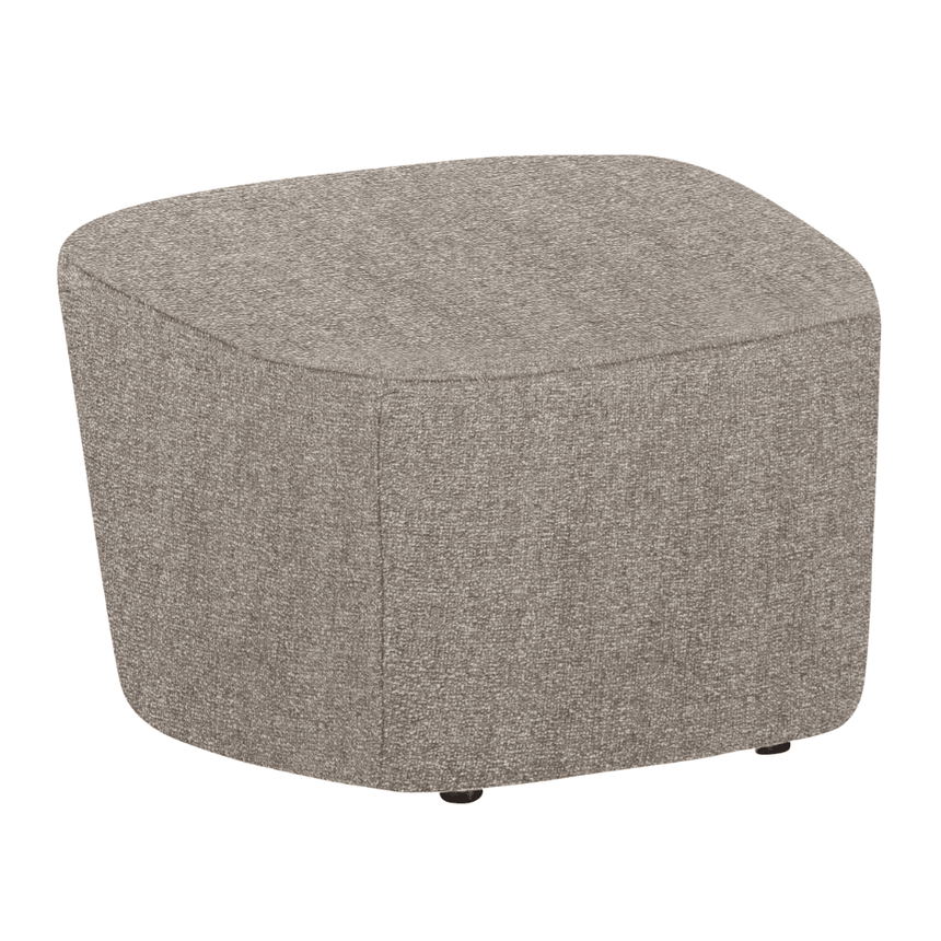 Coffee leather pouf