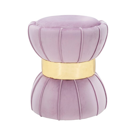 Flower velvet footrest