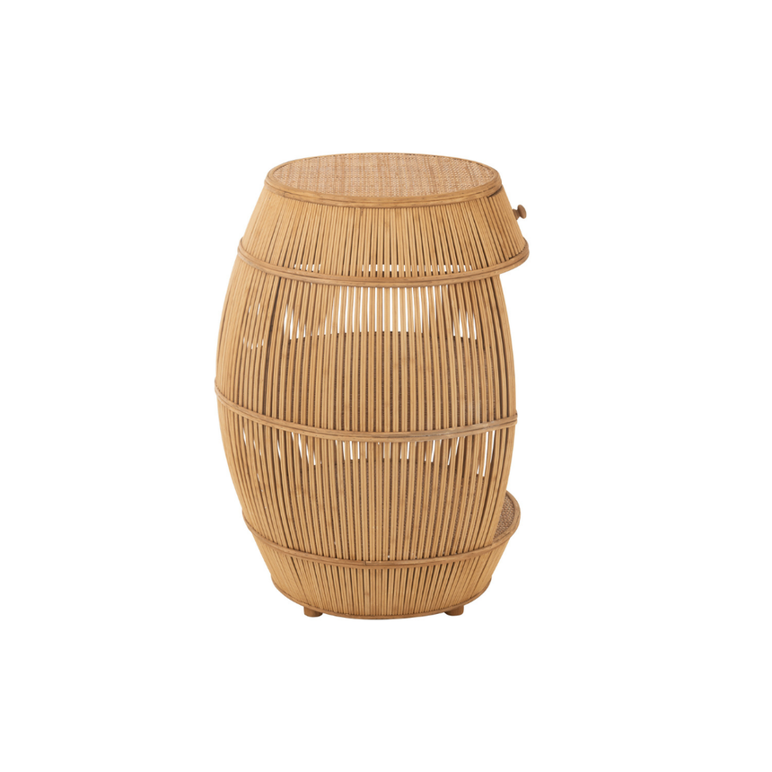 Barrel rattan lerakóasztal