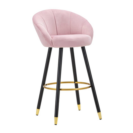 Prague velvet bar stool