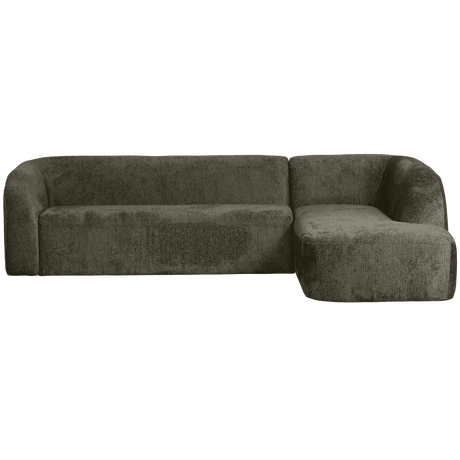 Sloping balos bársony sarokkanapé