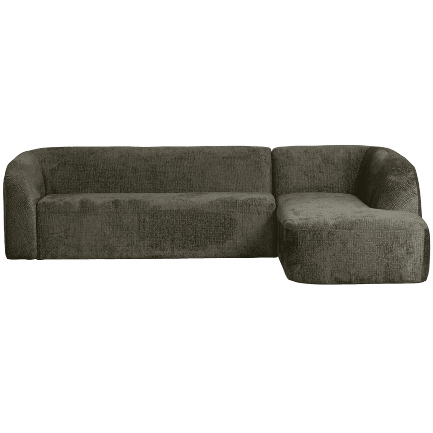 Sloping balos bársony sarokkanapé