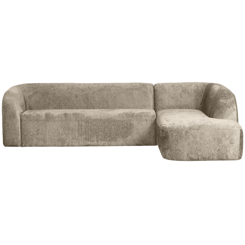 Sloping balos bársony sarokkanapé