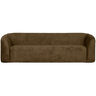 Sloping 3-seater velvet sofa