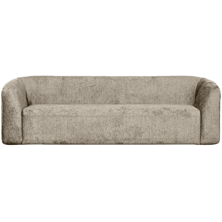Sloping 3-seater velvet sofa