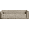 Sloping 3-seater velvet sofa