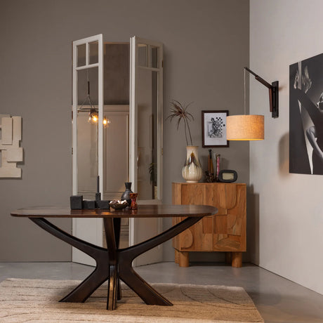 Bridge wooden dining table