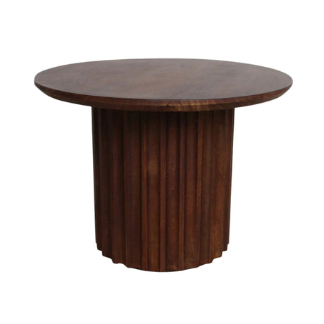 Bullnose wooden side table Ø55