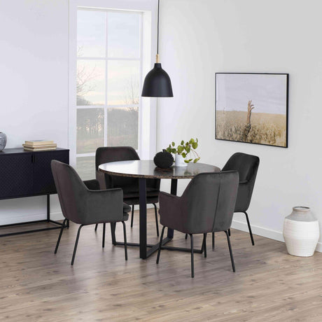 Amble márvány étkezőasztal Ø110-3