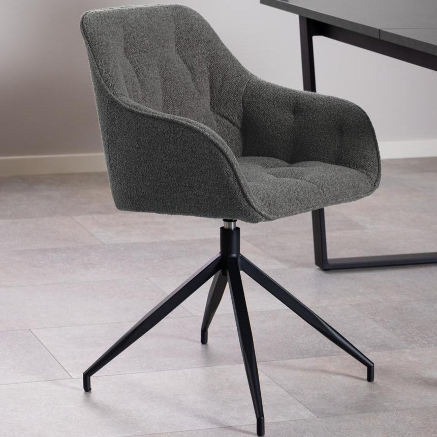 Brooke bouclé swivel chair