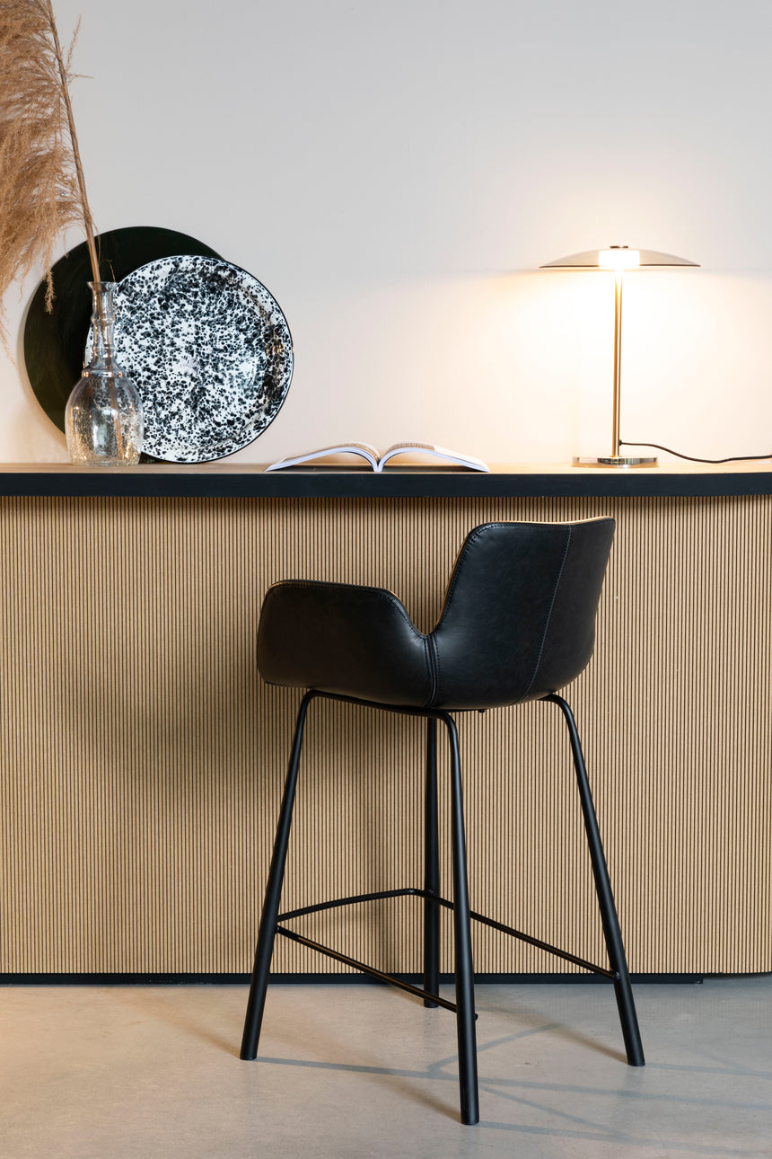 Brit LL textile leather low bar stool