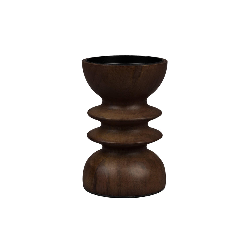 Nola wooden candle holder small