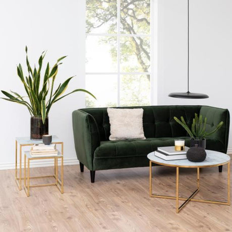 Alisma üveg dohányzóasztal Ø80