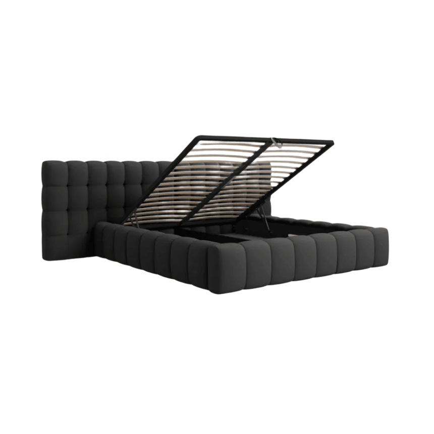 Mamaia wide fabric bed frame 140x200