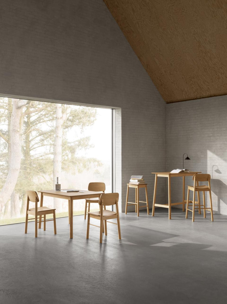 Barlow wooden low bar stool