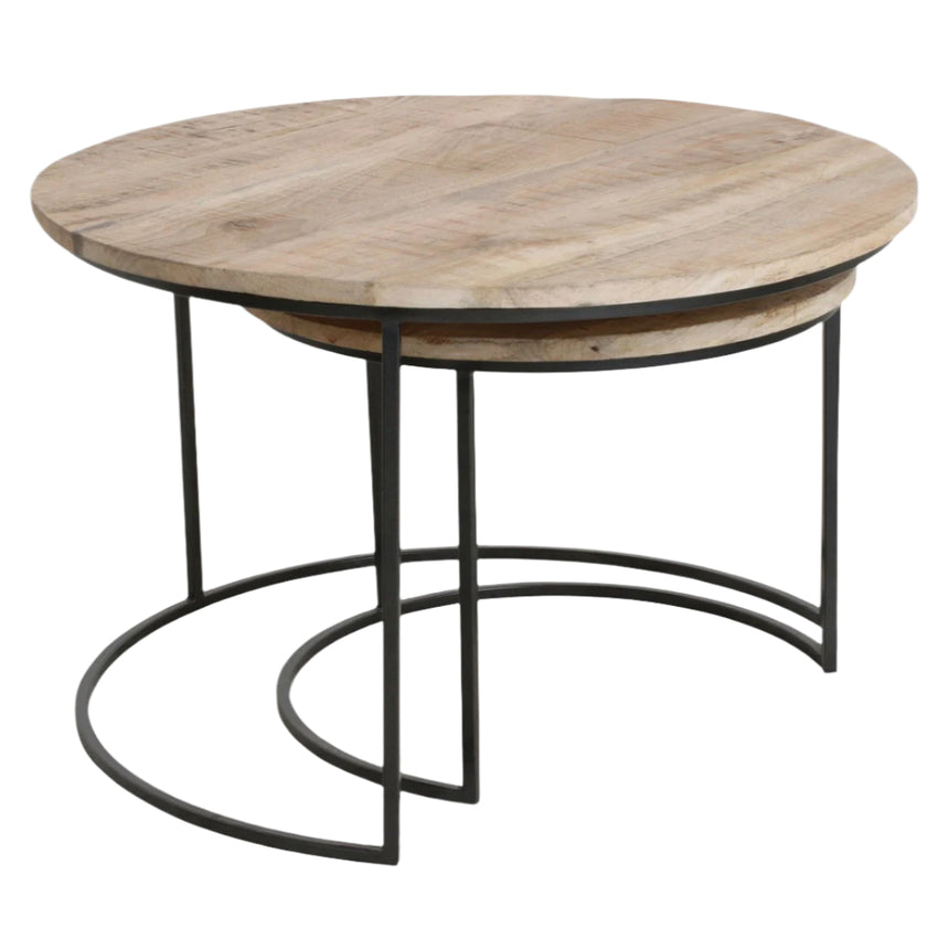 Vintage fa dohányzóasztal szett