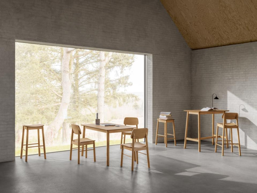 Barlow wooden low bar stool