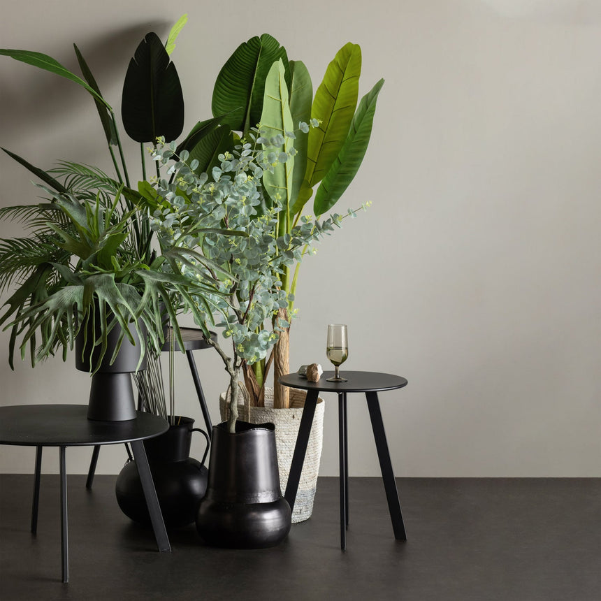 Fer fém dohányzó- és lerakóasztal – Ø 70 cm