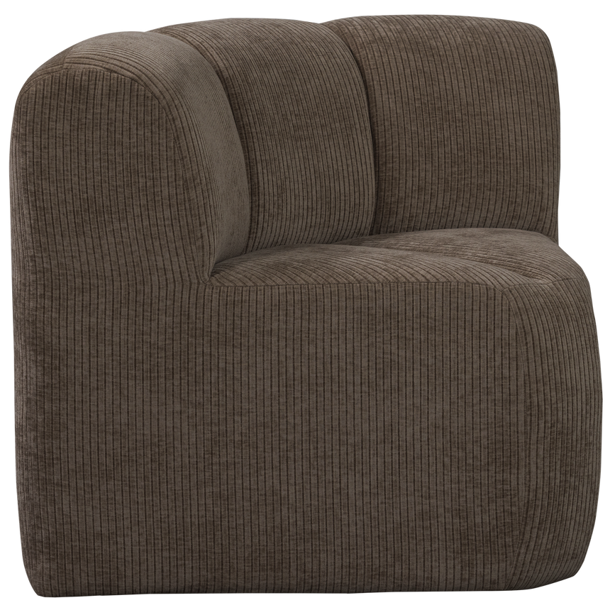 Mojo sarok étkezőpad háttámlával – Luxus bordázott szövetkárpittal