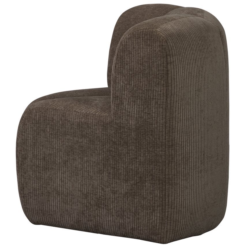 Mojo sarok étkezőpad háttámlával – Luxus bordázott szövetkárpittal