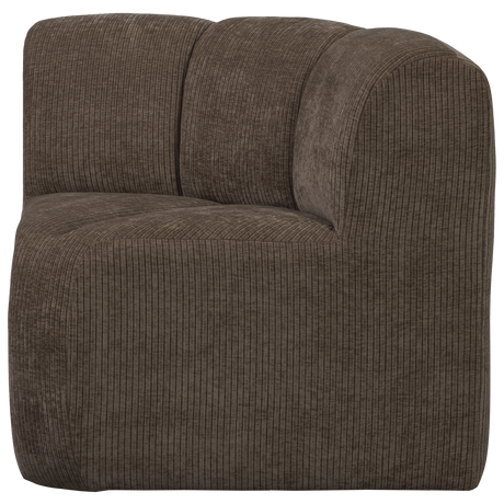 Mojo sarok étkezőpad háttámlával – Luxus bordázott szövetkárpittal