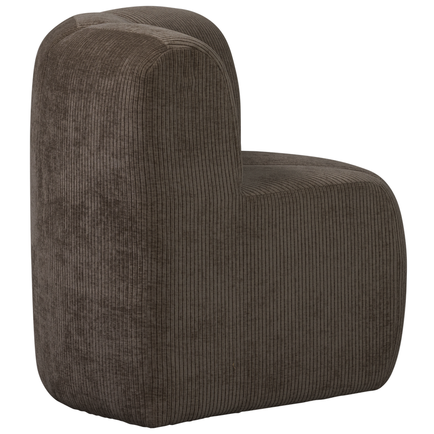 Mojo sarok étkezőpad háttámlával – Luxus bordázott szövetkárpittal