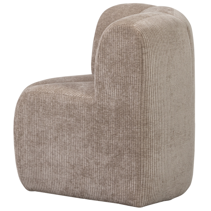 Mojo sarok étkezőpad háttámlával – Luxus bordázott szövetkárpittal