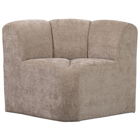 Mojo sarok étkezőpad háttámlával – Luxus bordázott szövetkárpittal