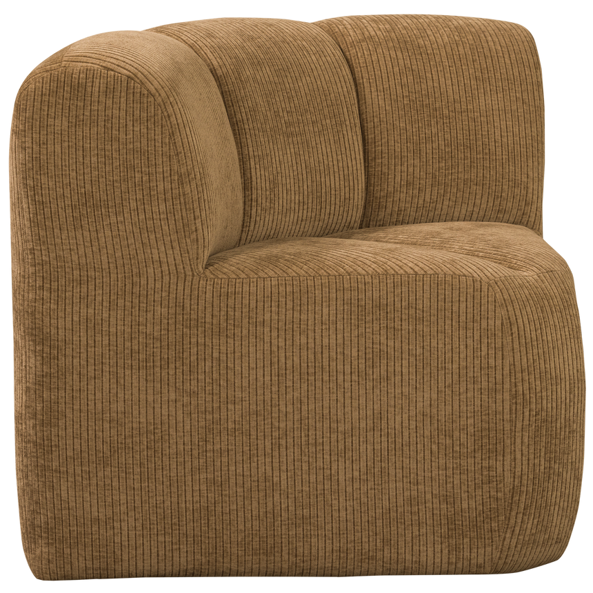 Mojo sarok étkezőpad háttámlával – Luxus bordázott szövetkárpittal