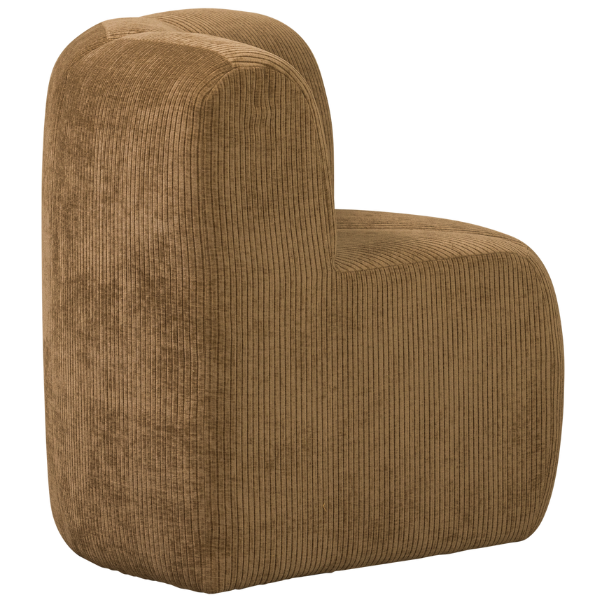 Mojo sarok étkezőpad háttámlával – Luxus bordázott szövetkárpittal