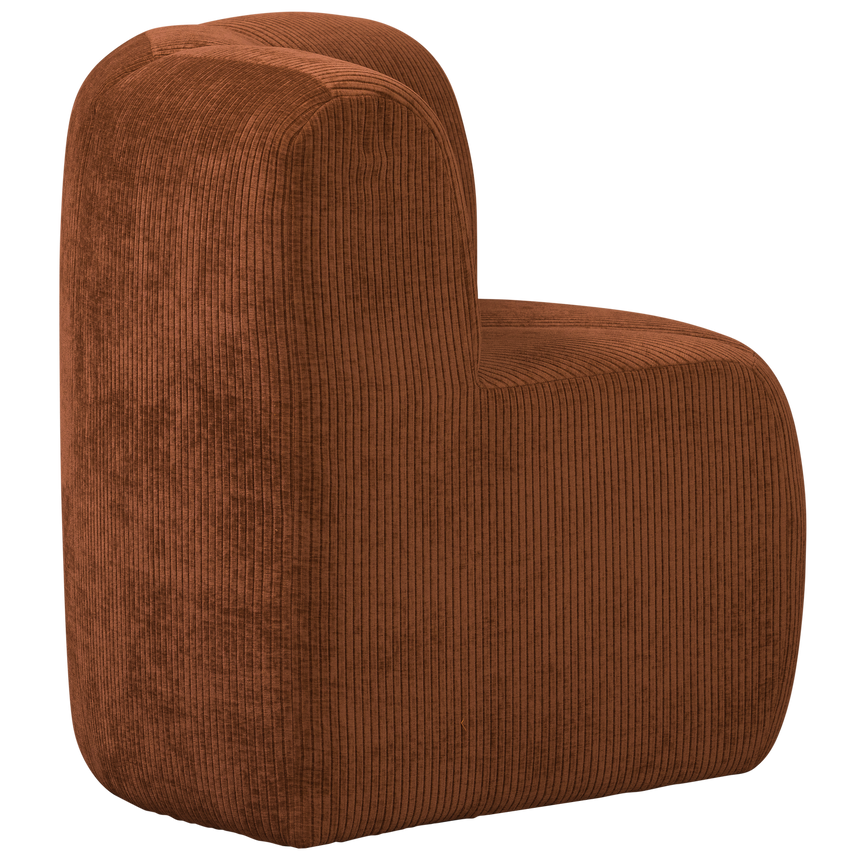 Mojo sarok étkezőpad háttámlával – Luxus bordázott szövetkárpittal